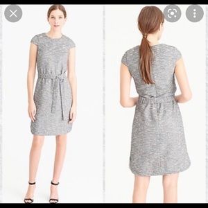 Jcrew cap sleeve tweed dress with belt